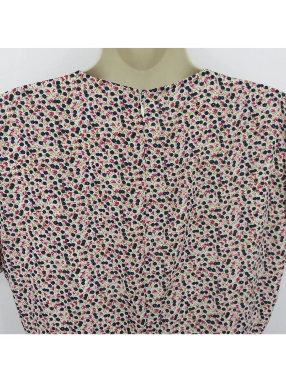 J Crew Women 10 Pink Blue Flower Floral V Neck Short Sleeve Sundress Dress Chic